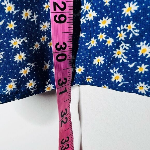 ExLura Blue Daisy Smocked Top and MIDI Skirt Set Flowers Off Shoulder Square NWT - Picture 6 of 16